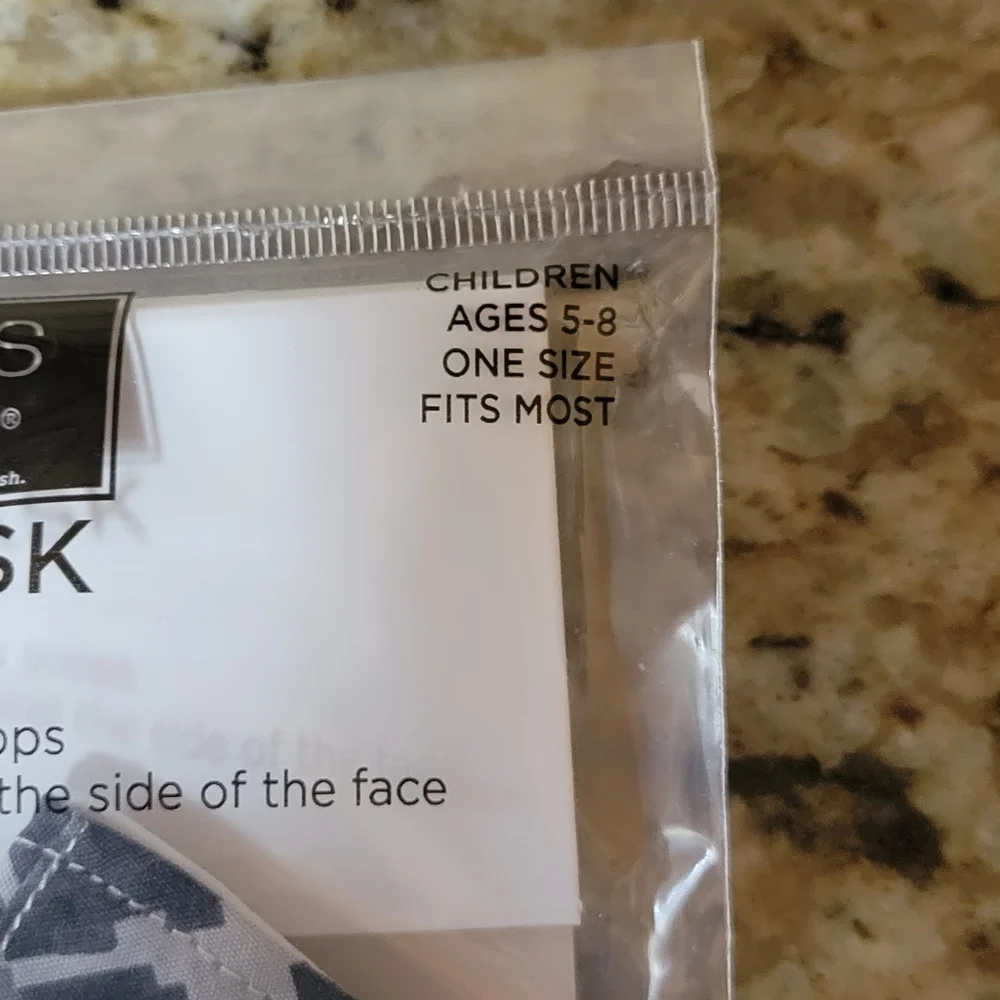 NEW WELLNESS 3PK FACE MASK FOR KIDS AGES 5-8